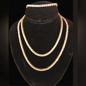 5mm Tennis Nexklace and Bracelet Stainless Steel